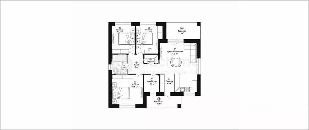 Дом в Татарстан, Верхнеуслонский район, Набережно-Морквашское с/пос, ... - Фото 2