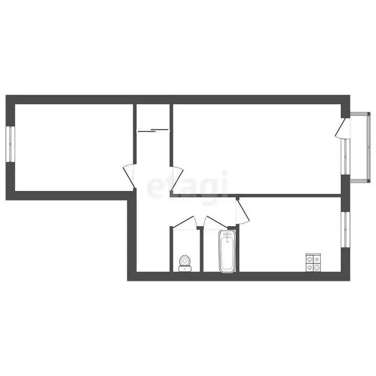 2-комнатная квартира: Троицк, Советская улица, 35 (42 м) - Фото 1