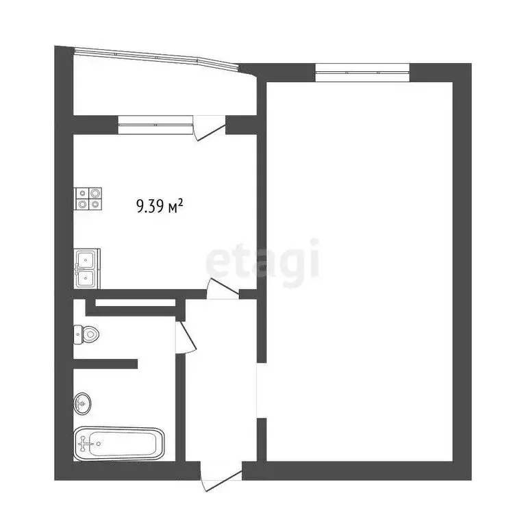 1-комнатная квартира: Тюмень, Кремлёвская улица, 89 (43.6 м) - Фото 0