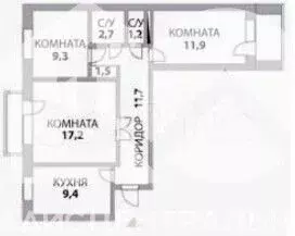 3-к. квартира, 65 м, 8/9 эт. - Фото 0