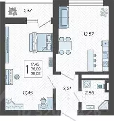 1-к кв. Краснодарский край, Сочи Бытха мкр, ул. Ясногорская, 16/2к5 ... - Фото 1