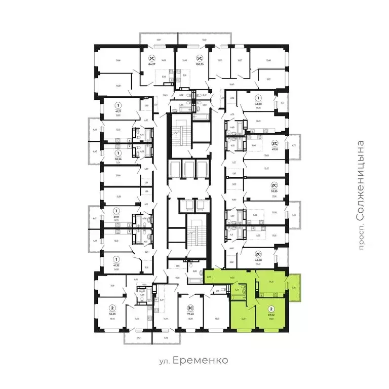 2-комнатная квартира: Ростов-на-Дону, улица Ерёменко, 113 (67.03 м) - Фото 1