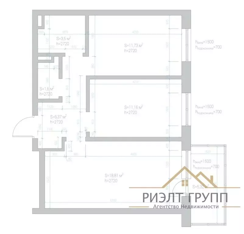 2-комнатная квартира: Казань, улица Шаляпина, 26 (58.5 м) - Фото 2