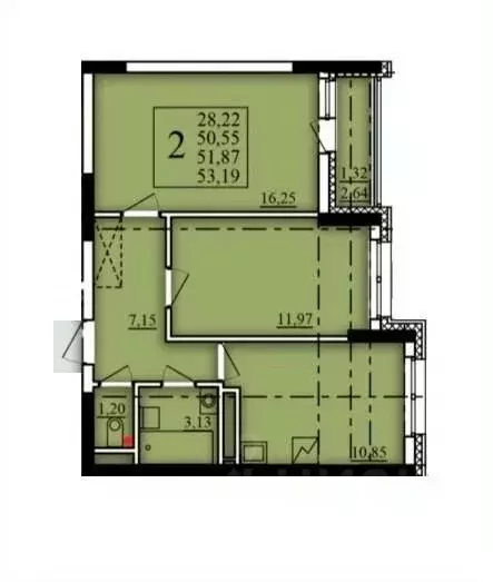 2-к кв. Башкортостан, Уфа Затон-Восточный жилрайон, Паруса жилой ... - Фото 1