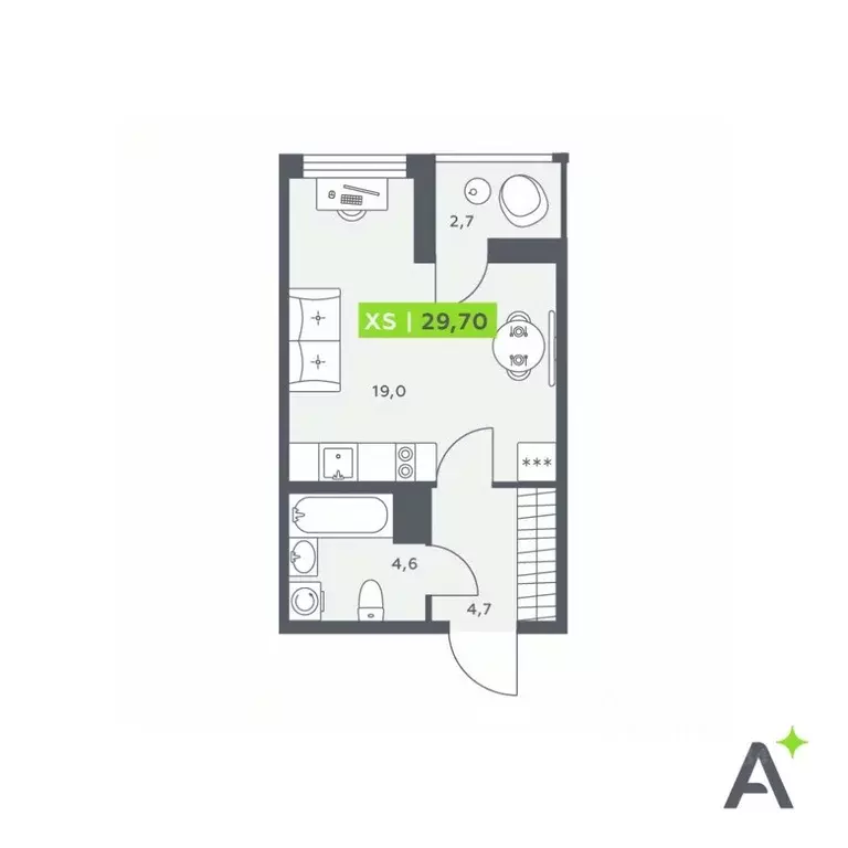 Студия Санкт-Петербург бул. Головнина, 6к1 (29.7 м) - Фото 0