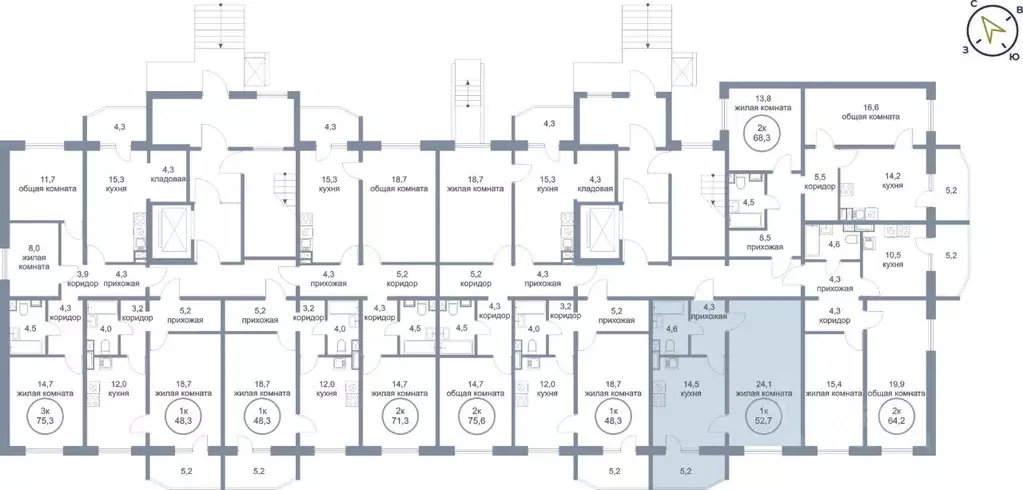 1-к кв. Ханты-Мансийский АО, Нефтеюганск 5-й мкр, 50 (52.7 м) - Фото 2