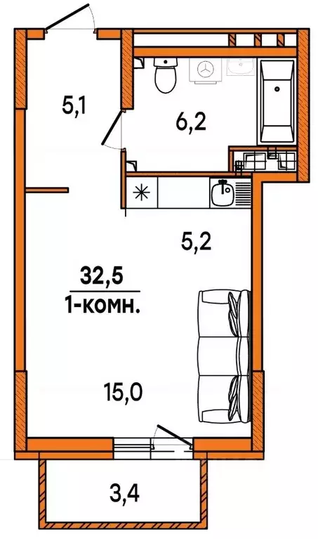 1-к кв. Ульяновская область, Ульяновск Киндяковка мкр, Заря жилой ... - Фото 1