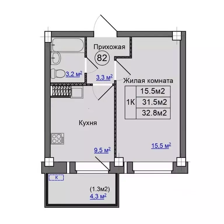 1-к кв. Псковская область, Псковский район, Завеличенская волость, д. ... - Фото 1