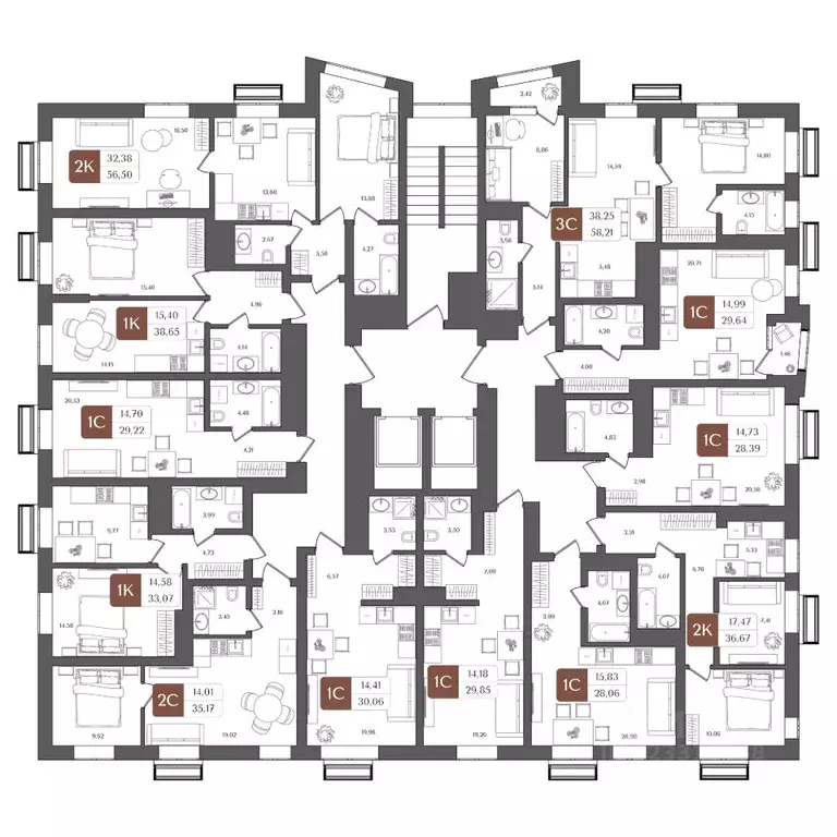 Студия Башкортостан, Уфа Глумилино жилрайон, Холмогоры жилой комплекс ... - Фото 1