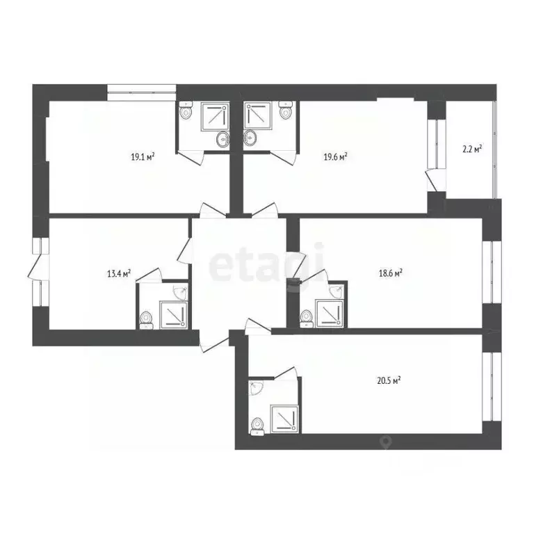 4-к кв. Калининградская область, Калининград Зоологическая ул., 15 ... - Фото 2