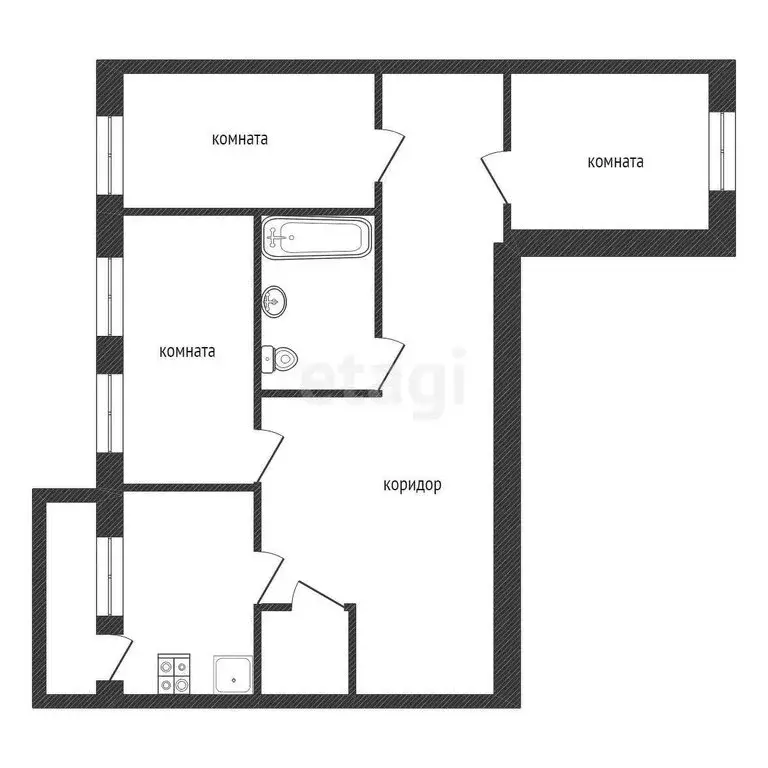 3-комнатная квартира: Кириши, проспект Ленина, 49 (96 м) - Фото 0