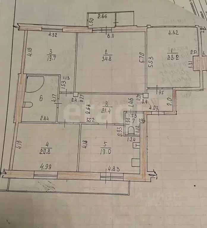 4-к кв. Татарстан, Казань Чистопольская ул., 20а (153.0 м) - Фото 2