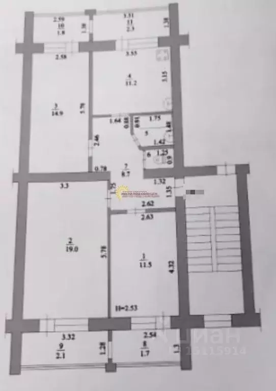 3-к кв. Краснодарский край, Ейск Красная ул., 49/1 (68.9 м) - Фото 1