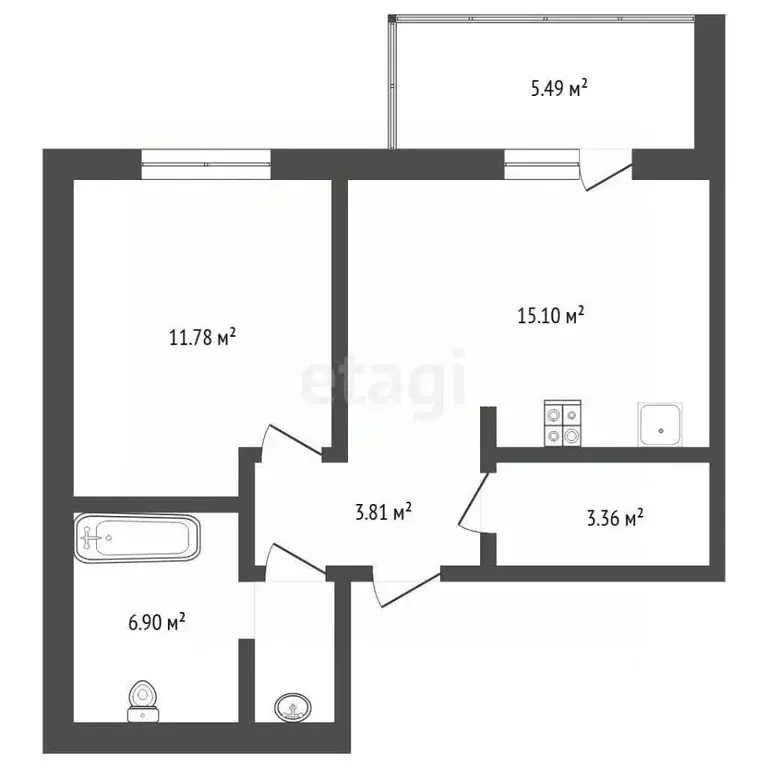 1-к кв. Тюменская область, Тюмень Широтная ул., 209к1 (42.0 м) - Фото 2