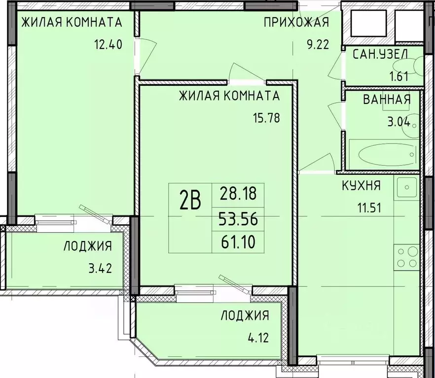 2-к кв. Тульская область, Тула Рязанская ул., 21 (61.1 м) - Фото 0