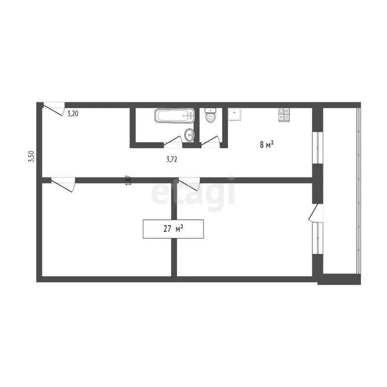 2-комнатная квартира: Пермь, улица Яблочкова, 21 (52 м) - Фото 0