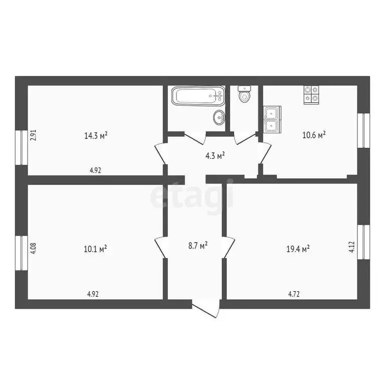 3-комнатная квартира: Ярославль, улица Свободы, 76 (82.4 м) - Фото 0