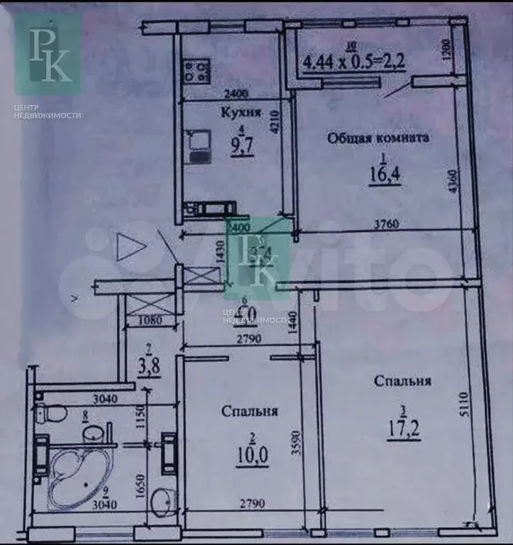 3-к. квартира, 74 м, 2/10 эт. - Фото 0