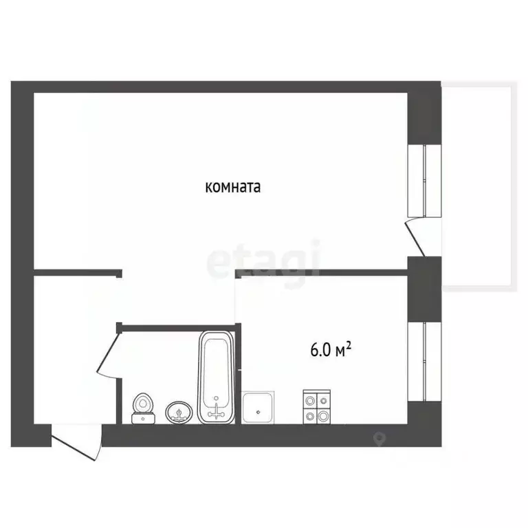 1-к кв. Пермский край, Пермь проезд Якуба Коласа, 10 (33.9 м) - Фото 1