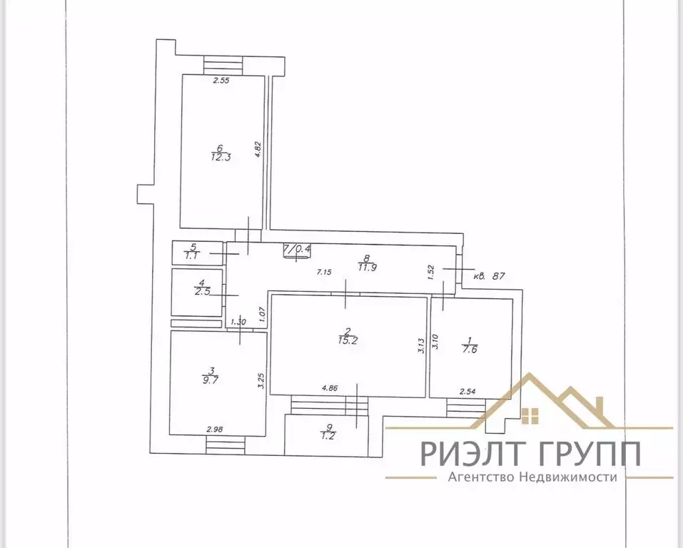 3-комнатная квартира: Казань, улица Голубятникова, 26 (65 м) - Фото 1