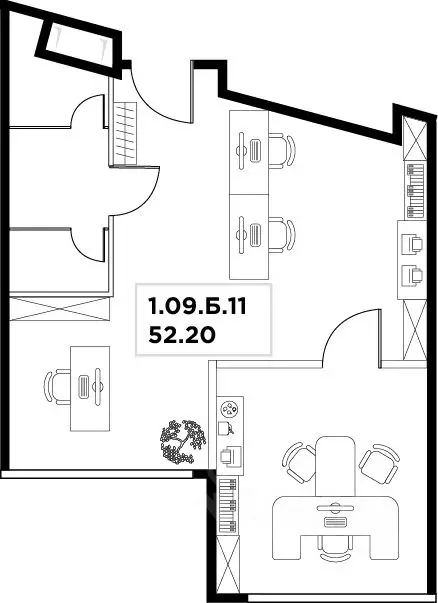 Офис в Москва ул. Маршала Прошлякова, 23 (52 м) - Фото 2