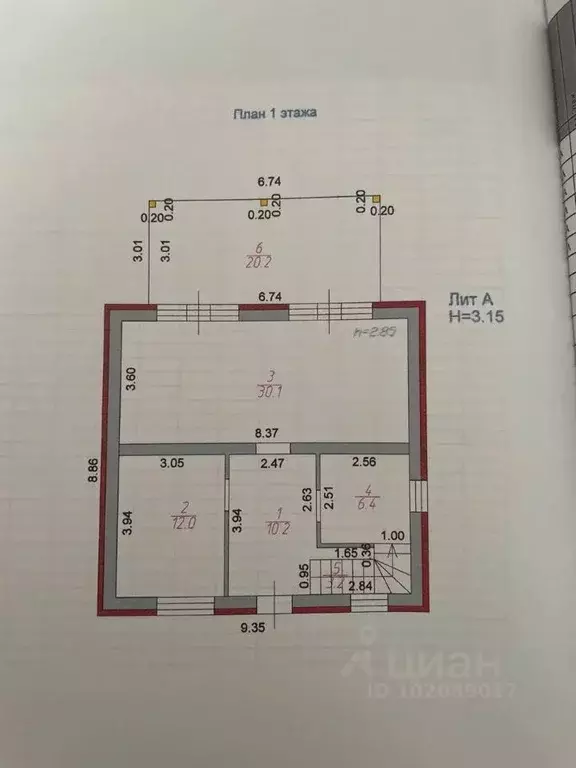 Дом в Краснодарский край, Краснодар ул. Имени Ивана Бовкуна, 38 (151 ... - Фото 2