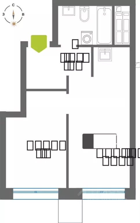 1-к кв. Московская область, Красногорск Чернево-2 мкр,  (33.2 м) - Фото 1