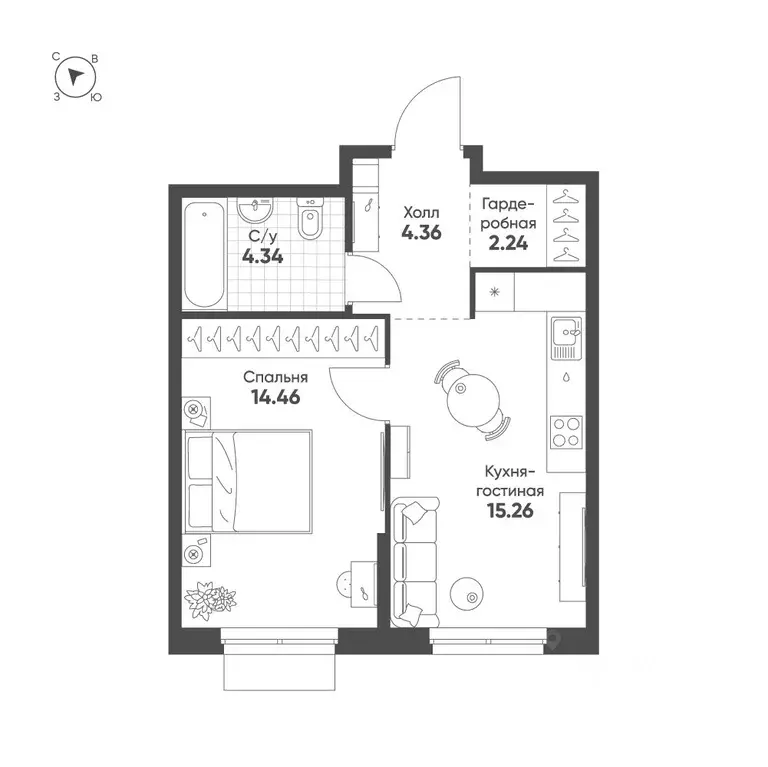 1-к кв. Свердловская область, Екатеринбург Сортировочный жилрайон, ... - Фото 0