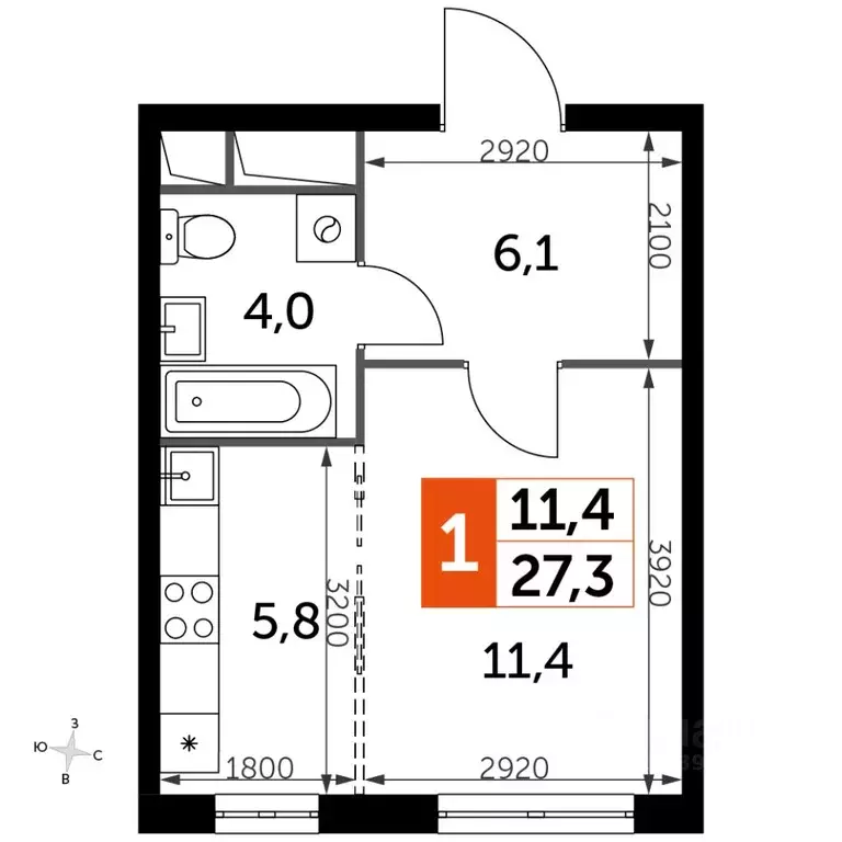 Студия Московская область, Ленинский городской округ, пос. Развилка ... - Фото 1