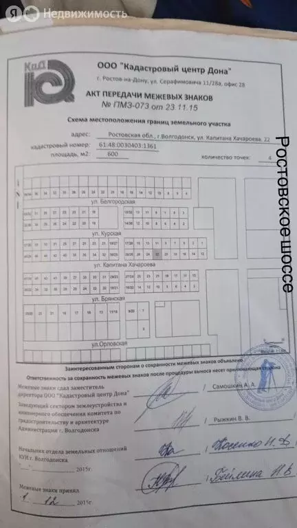 Участок в Волгодонск, улица Капитана Хачароева, 22 (6 м) - Фото 0