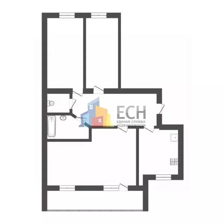 3-к кв. Тульская область, Алексин Тульская ул., 135к1 (72.2 м) - Фото 2