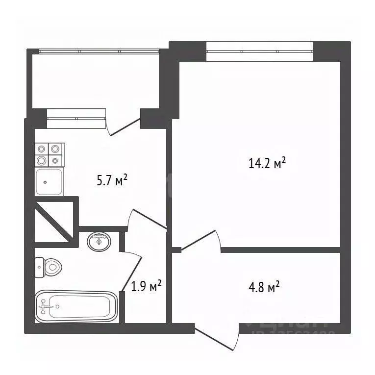 1-к кв. Воронежская область, Воронеж ул. Корольковой, 10к2 (29.5 м) - Фото 2