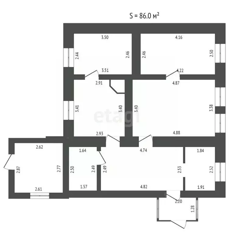 Дом в Крым, Сакский район, с. Лесновка пер. Новый (87 м) - Фото 2