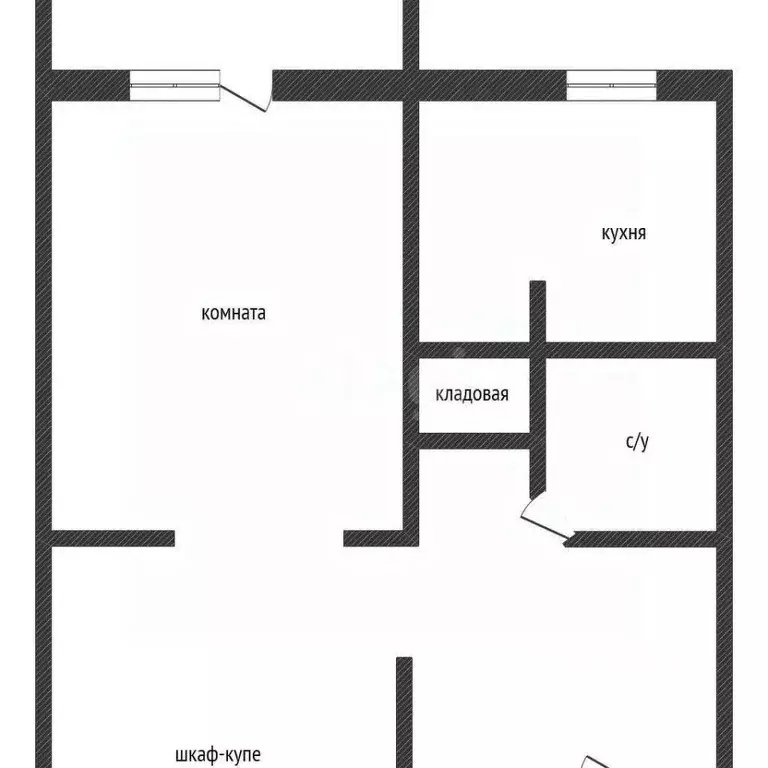 1-к кв. Курганская область, Курган ул. Панфилова, 19А (32.9 м) - Фото 2