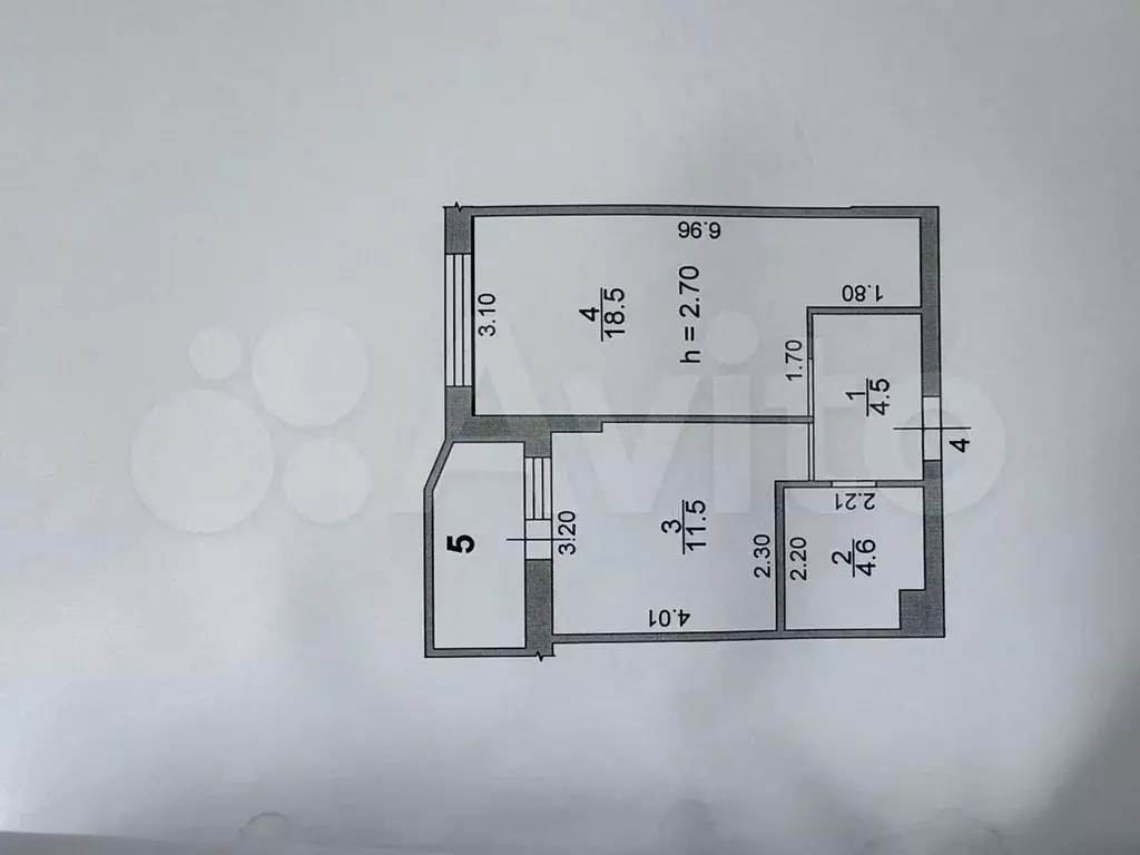 1-к. квартира, 42 м, 2/18 эт. - Фото 0