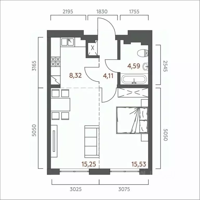 1-к кв. Иркутская область, Иркутск Дальневосточная ул., 46А (47.8 м) - Фото 0