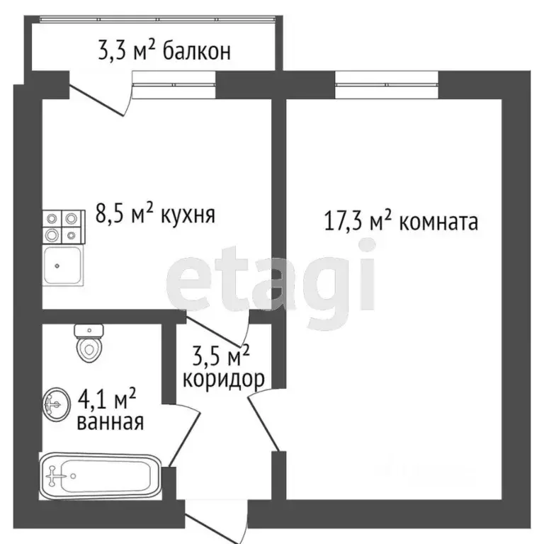 1-к кв. Санкт-Петербург просп. Маршака, 28к1 (32.8 м) - Фото 1