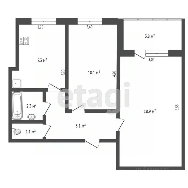 2-к кв. Ростовская область, Ростов-на-Дону ул. Максима Горького, 186 ... - Фото 2