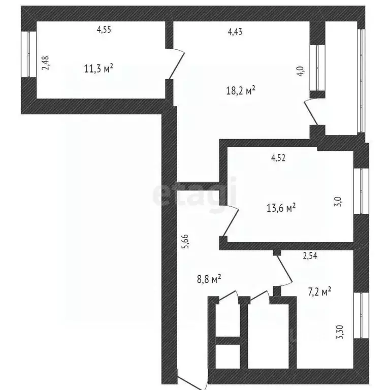 3-к кв. Башкортостан, Ишимбай ул. Машиностроителей, 138 (63.9 м) - Фото 1