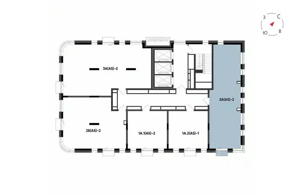 2-к кв. Татарстан, Казань Минтимер жилой комплекс (70.46 м) - Фото 2