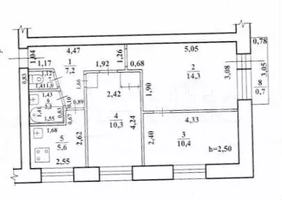 3-к. квартира, 53 м, 5/5 эт. - Фото 0