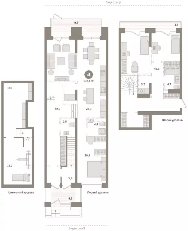 4-комнатная квартира: Тюмень, Причальная улица, 7 (214.3 м) - Фото 2