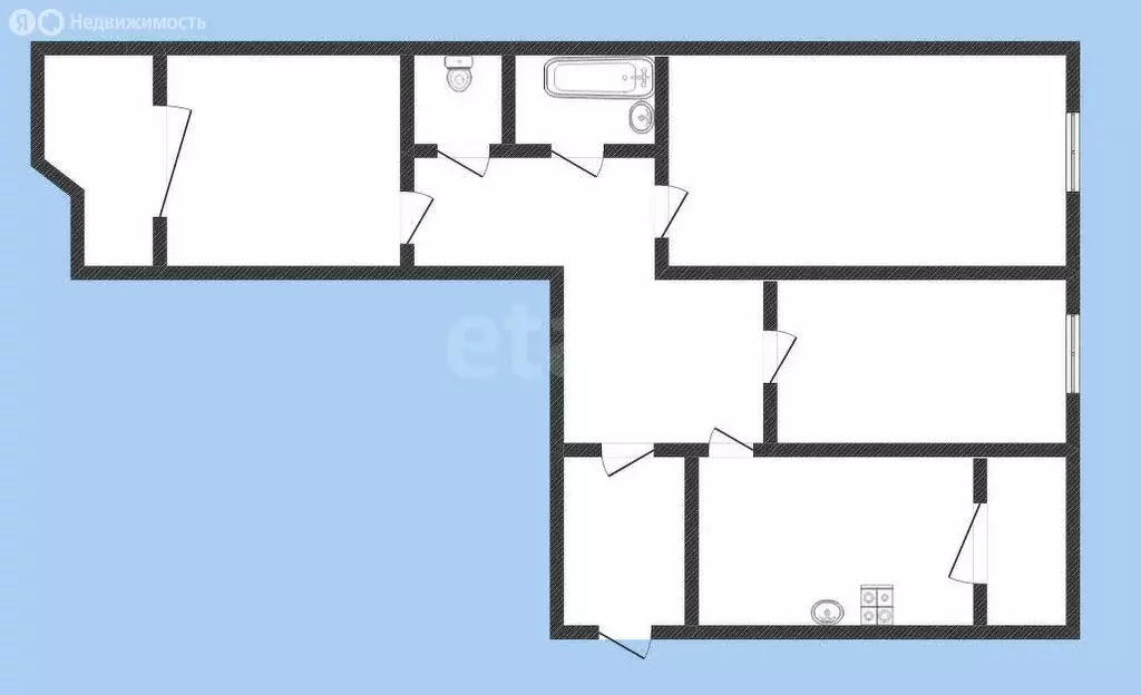 3-комнатная квартира: Нерехта, улица Кирова, 39 (65.07 м) - Фото 1