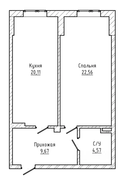 1-к кв. Кабардино-Балкария, Нальчик ул. А.А. Кадырова (53.0 м) - Фото 2