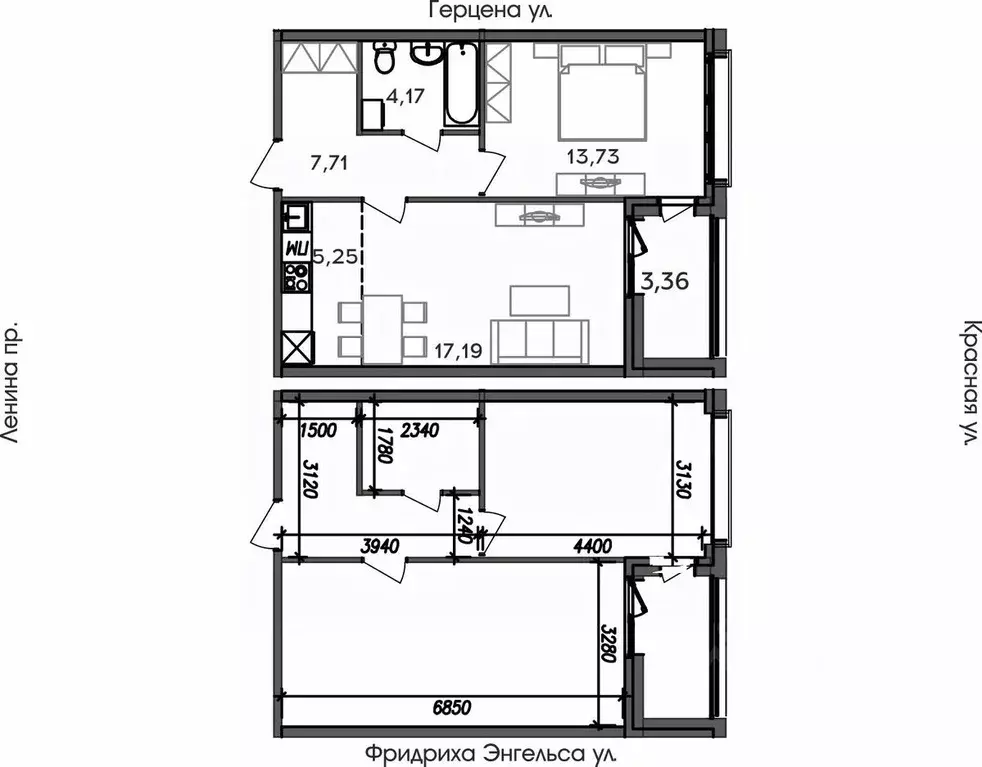 2-к кв. Карелия, Петрозаводск ул. Герцена (51.41 м) - Фото 0