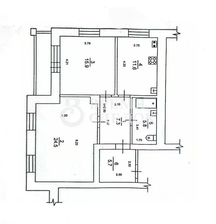 2-к кв. Владимирская область, Суздаль бул. Всполье, 35А (70.8 м) - Фото 2