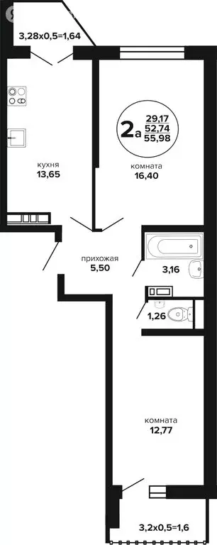 2-комнатная квартира: Краснодар, Российская улица, 257/7 (56.9 м) - Фото 0