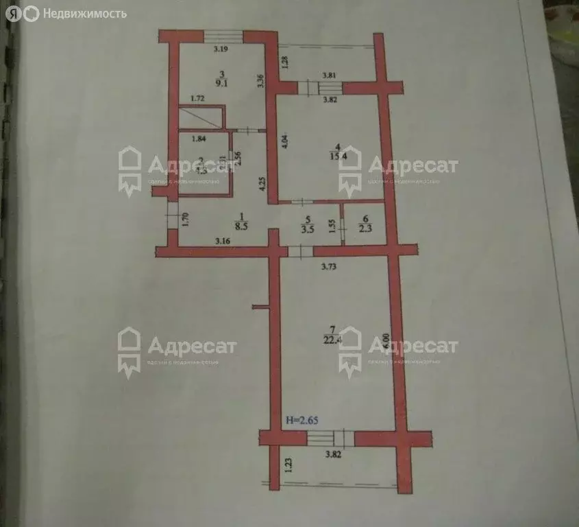 2-комнатная квартира: Волгоград, Новоремесленная улица, 3 (65.5 м) - Фото 0