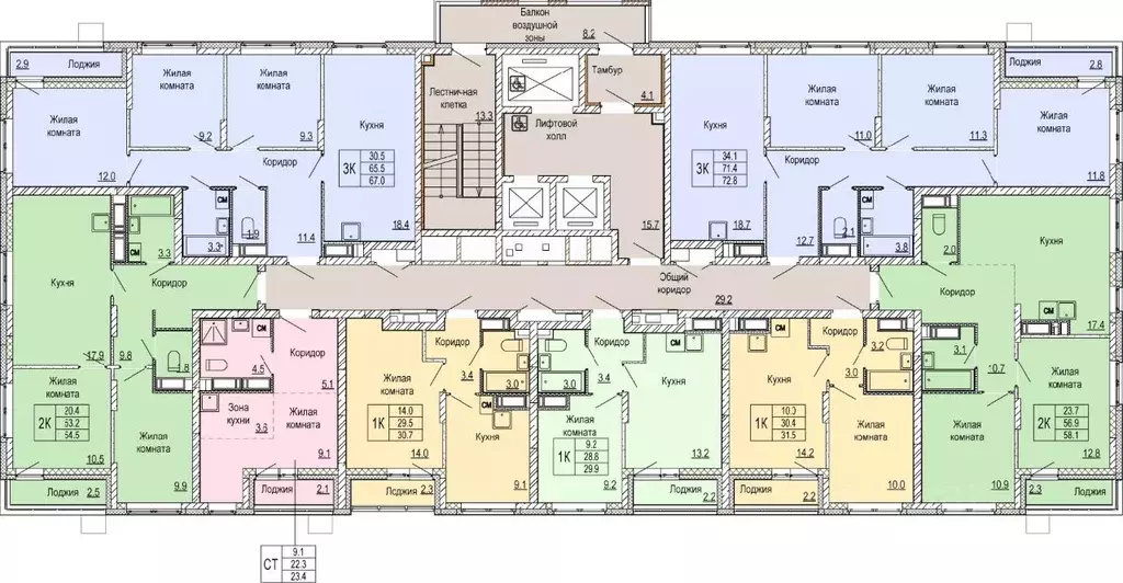 1-к кв. Нижегородская область, Нижний Новгород Кузнечиха Город жилой ... - Фото 2