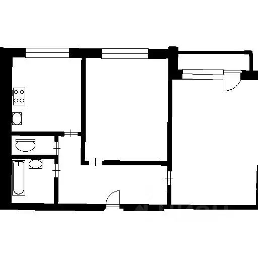 2-к кв. Татарстан, Казань ул. Мусина, 78 (52.5 м) - Фото 1